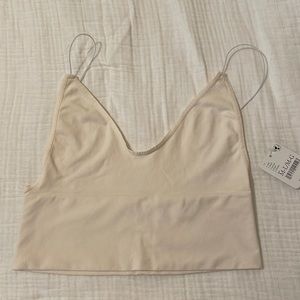Free People low back bralette size M/L brand new with tags on in Ivory.